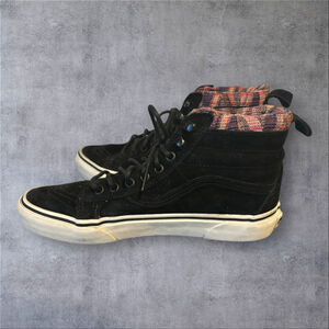 Vans SK8-HI MTE faux fur skateboarding shoes black size W 9 M 7.5